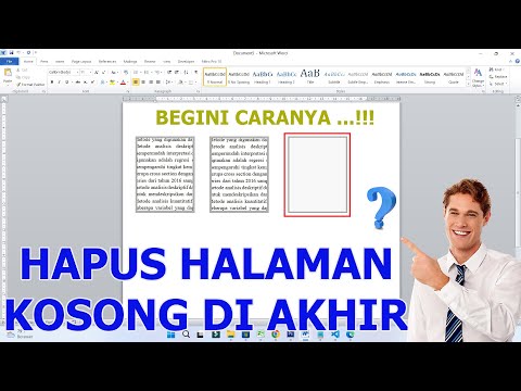 cara menghapus halaman kosong di akhir halaman word