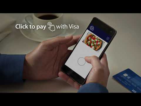 Ordering food online? Just click to pay with Visa. Cashless Confidence.