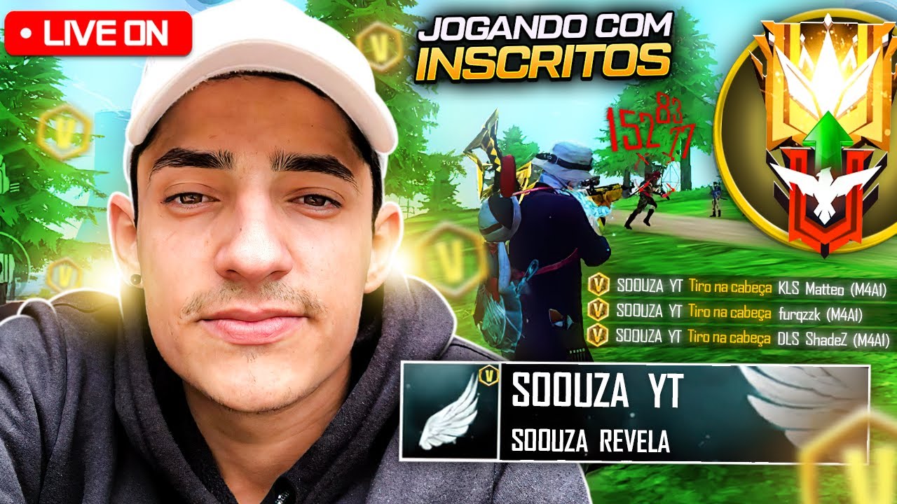 CHAZZAN AO VIVO ⚠️ RANQUEADA COM 50 PLAYERS!! SOLO RANKED, FF