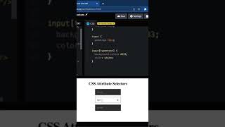 CSS attribute selectors #shorts #webdev #css3 #js
