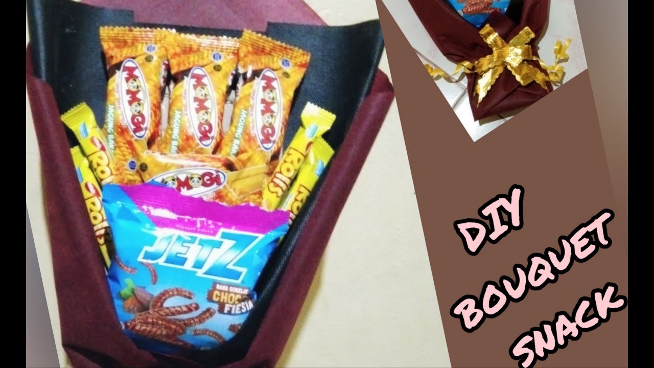 Cara Membuat Snack Bouquet Sendiri || DIY Buket Mudah dan Simple 
