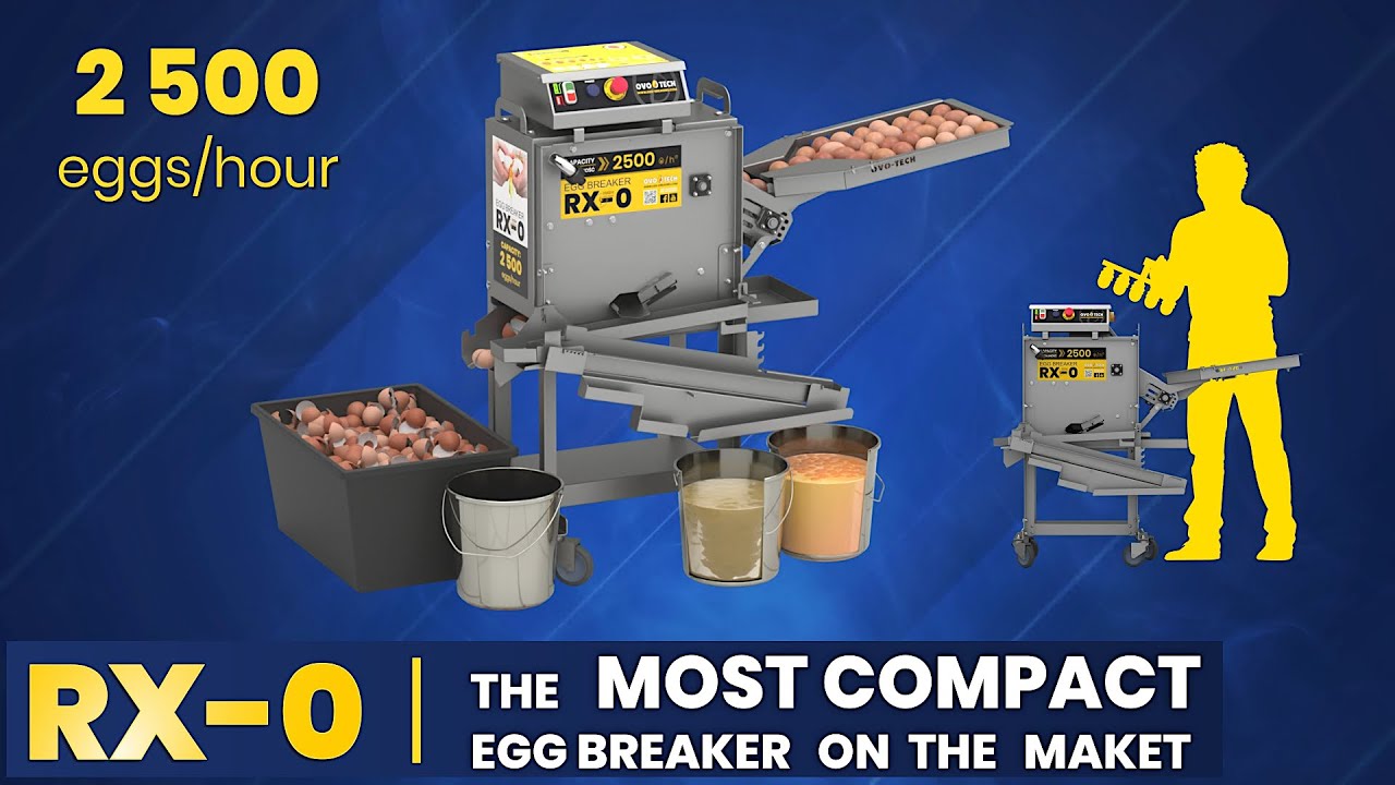 Egg breaker RX0 with whites & yolks separation by OVOTECH YouTube