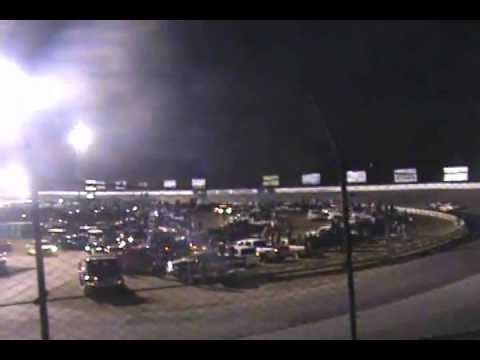 2010 Snowball Derby Johanna Long Spins Out Landon Cassill and wins Snowball Derby