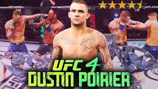 Dustin "The Diamond" Poirier Has Powerful Hands! Stopping A Dodger! EA Sports UFC 4 Online Gameplay