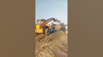 J c b Telehandler machine send material unloading work #bhojpuri #jcbtelehandler #automobile #video