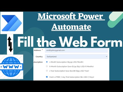 Power Automate Desktop Web Automation-2 |Web Form Filling - Textbox, Dropdown, RadioButton, Checkbox