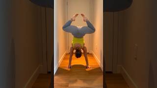 Handstands In The Hallway! #Flexibility #Yogagirl #Stretching