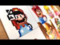 Drawing Pixel Vs Realistic / Cartoon Vs Realistic ( SUPER MARIO BROS )