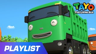 [Playlist] Wheels on the Strong Heavy Vehicles l Tayo the Little Bus