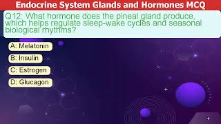 Endocrine System Glands and Hormones MCQ Practice Questions