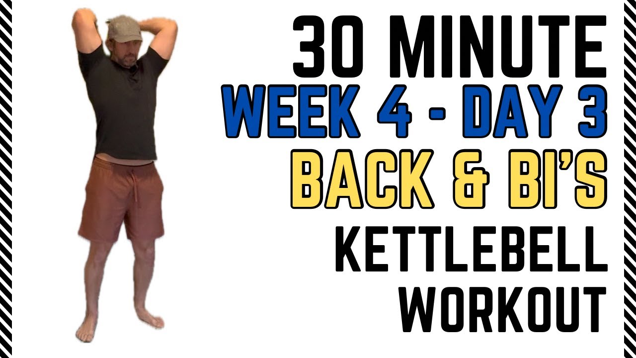 #215: 30 Min Progressive Overload Week 4 Day 3 - Back and Biceps - YouTube