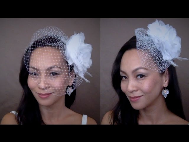 French netting Birdcage veil on a headband. – by Galinka