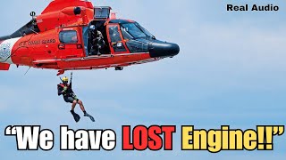 US Coast Guard Helicopter Engine Failure (Real ATC)