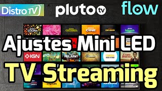 Cómo ajustar imagen y audio TV TCL Mini Led C825 Televisión Estándar Streaming Flow Pluto Distro TV