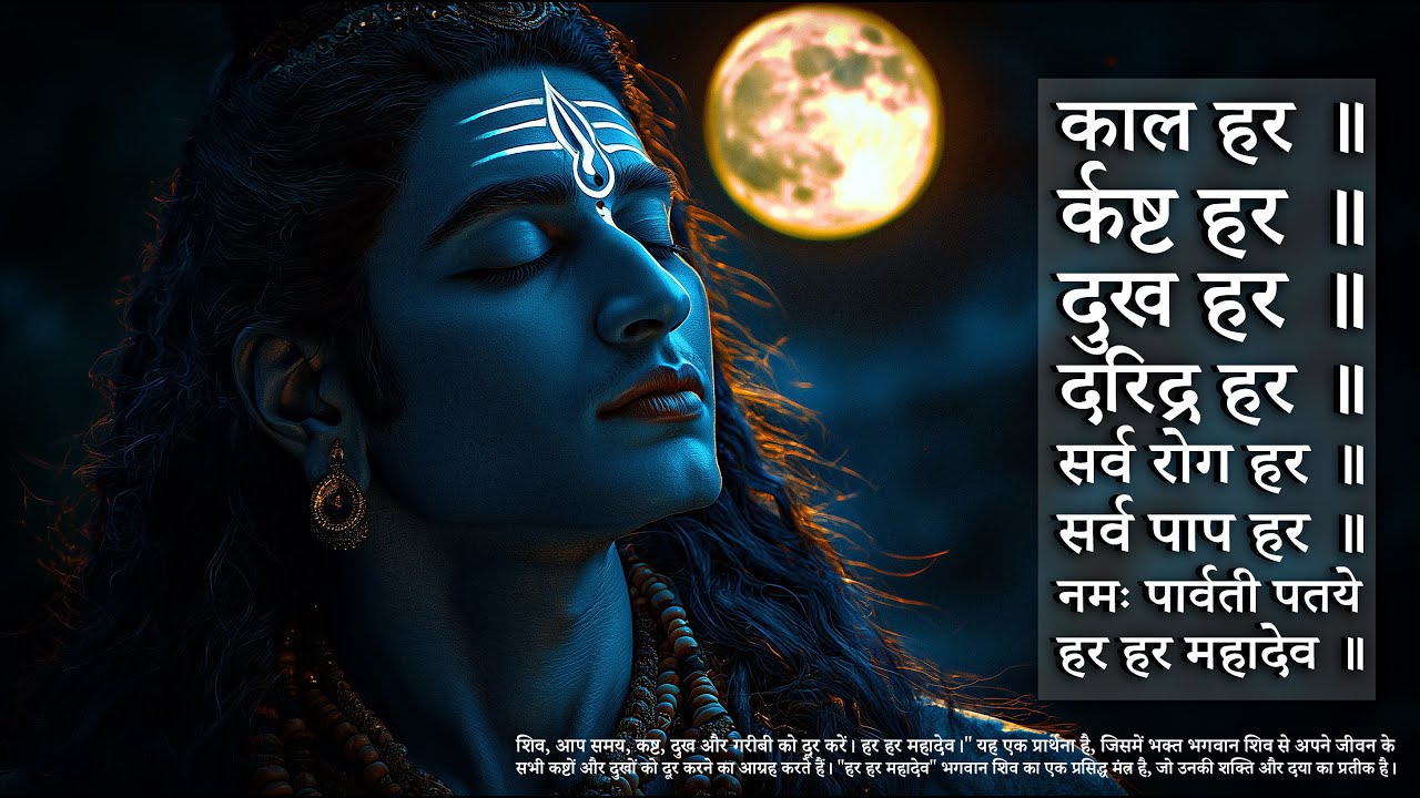 काल हर कष्ट हर दुख हर दरिद्र हर हर हर महादेव || Kal Hara Kasta Hara Dukh Hara Daridra Hara - Mantra काल हर कष्ट हर दुख हर दरिद्र हर हर हर महादेव || Kal Hara Kasta Hara Dukh Hara Daridra Hara - Mantra
