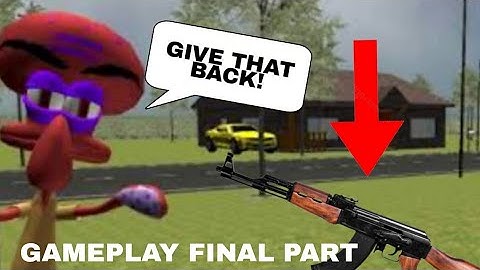 I STOLE HIS GUN!. Hello Squid Sponge Neighbor of Bob. Gameplay (Final part)