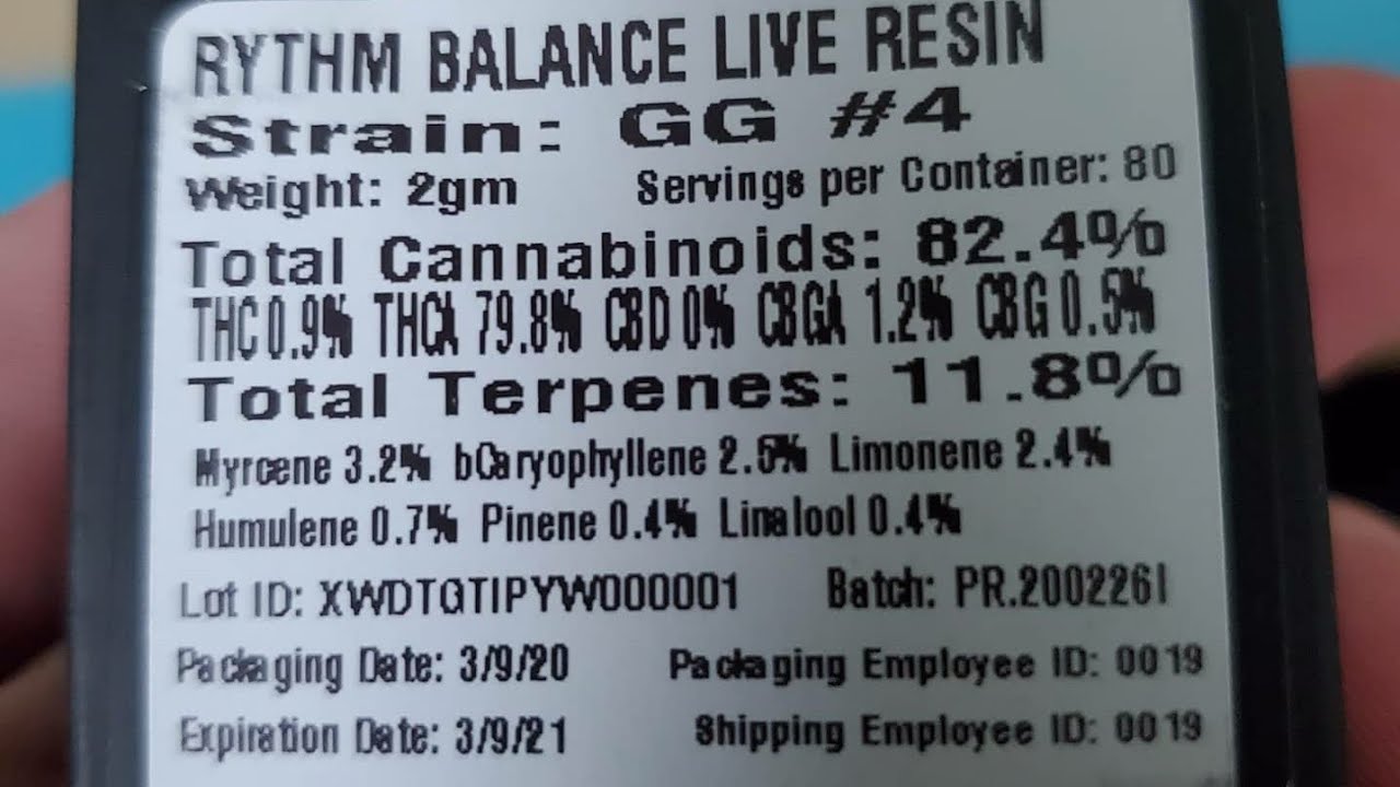 Pa weed review : gti/rhythm 2g gg#4 live resin