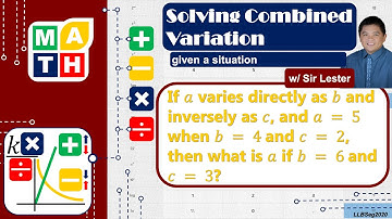 Solving Combined Variation Problems - Math 9_Unit 1_Lesson 3_Practice Exercises B