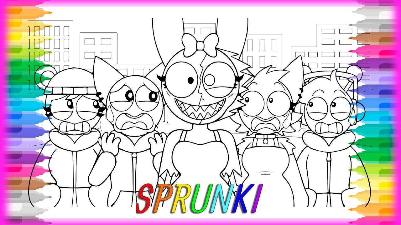 Incredibox SPRUNKI Coloring Pages - Pinki | Satisfying Coloring SPRUNKI characters Step By Step 🔥