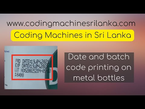 Mini Inkjet Printer Sri Lanka - Printing Date & Batch Code on Metal Bottles