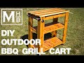 DIY Outdoor BBQ Grill Cart from Cedar