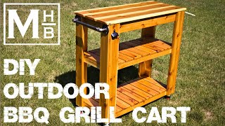 Diy Outdoor Bbq Grill Cart From Cedar