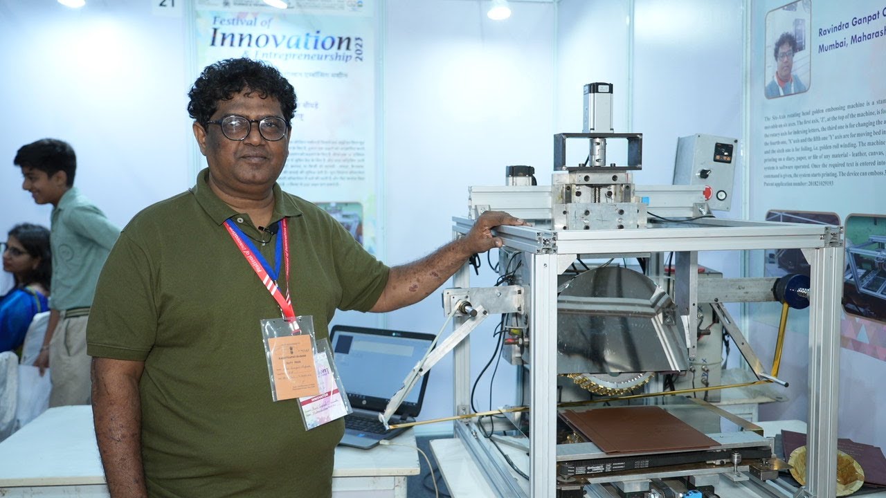SixAxis Rotating Head Golden Embossing Machine by Ravindra Ganpat