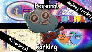 The Amazing World Of Gumball Hashtag Trending Personal Ranking