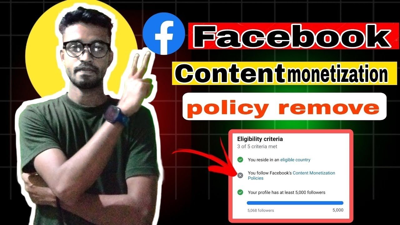 How to Facebook content monetization policy remove - YouTube