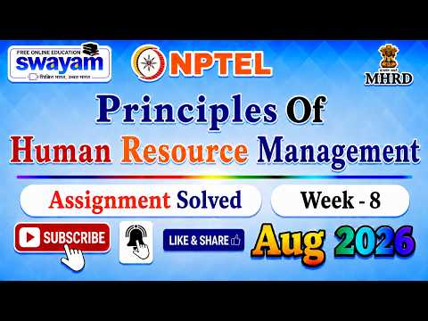 Principles Of Human Resource Management Week 8 Assignment Answers#PrinciplesHumanResourceManagement