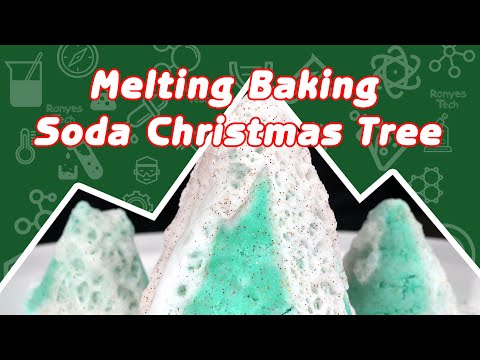 Melting Baking Soda Christmas Tree Activity for Kids