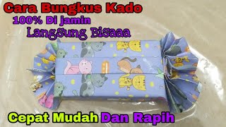 cara bungkus kado mudah simpel dan rapih bentuk kipas