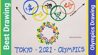 Olympic Games Tokyo 2021 | Poster Drawing of Tokyo Olympics 2021 | Olympic games drawing