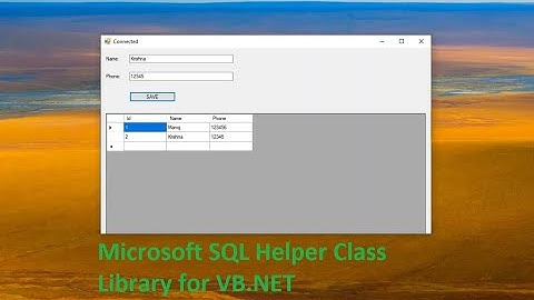Microsoft SQL Server Helper Class Library for VB.NET | MalluCoder