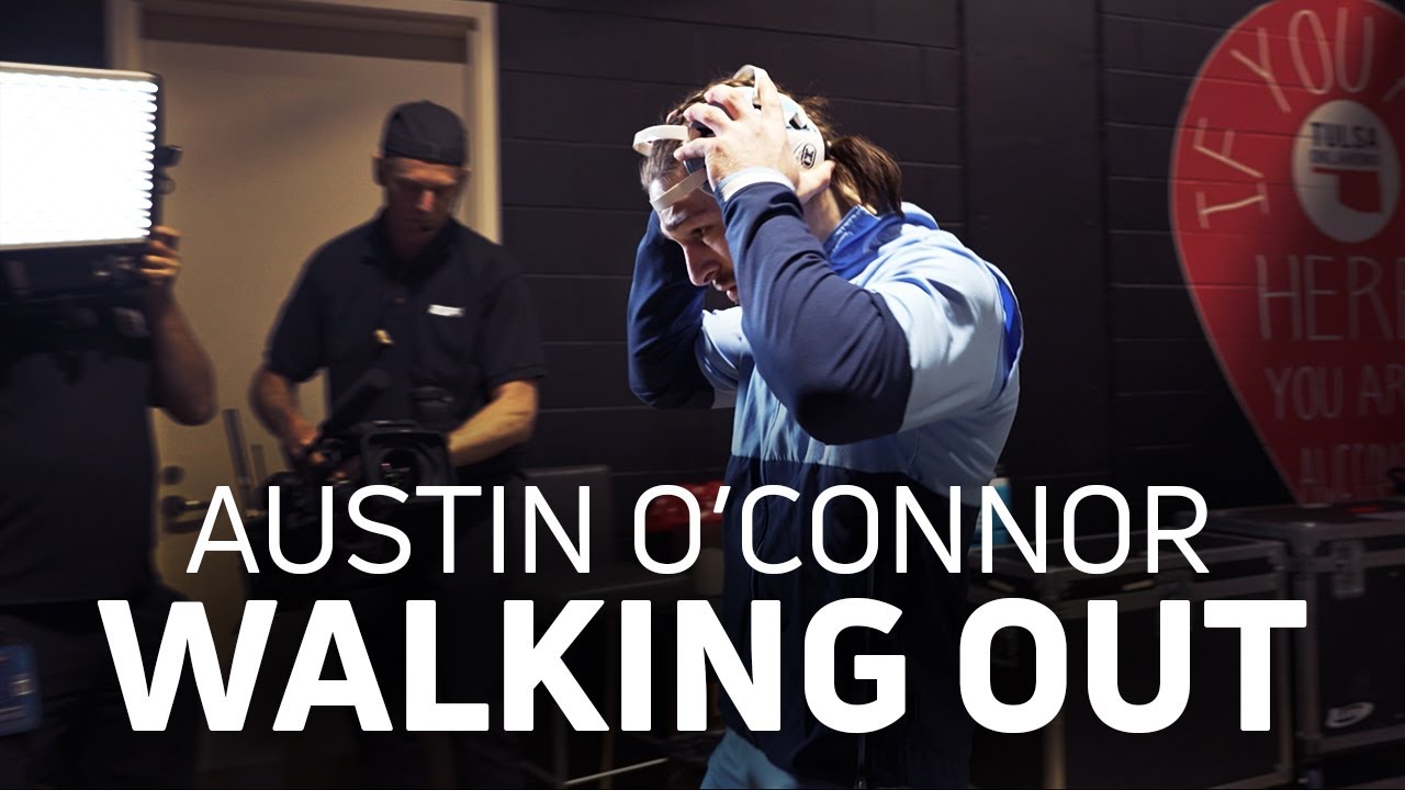 Austin O'Connor Before NCAA Finals Walkout - YouTube