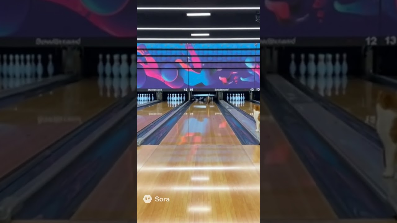 Funny Cats Playing Bowling