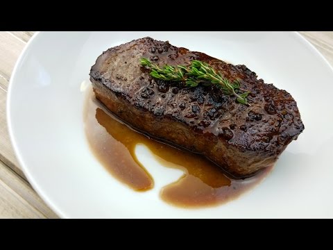 Pan Seared Steak with Red Wine Bordelaise Sauce - What's For Din'? - Courtney Budzyn - Recipe 97