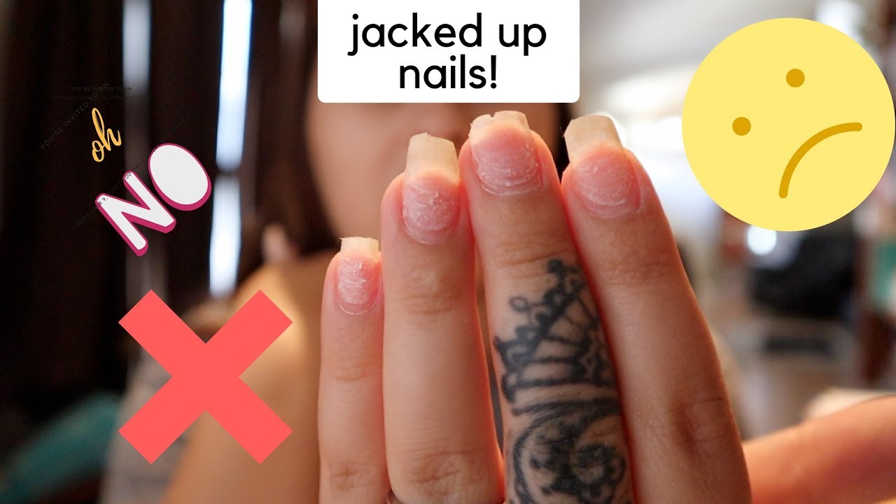 HOW TO fix nails AFTER acrylics YouTube