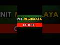 NIT meghalaya Category Wise Cutoff | Jee Mains 2024 | #jeemains2024 #iitmotivation #jee2024 #iit