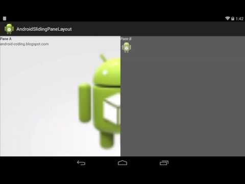 Android SlidingPaneLayout example