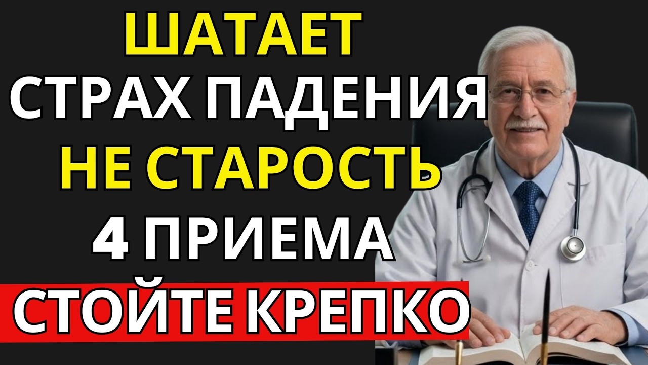 ВРАЧ ОБЪЯСНЯЕТ: Страх падений после 70–80 — 4 упражнения, возвращающие баланс и свободу