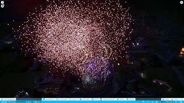 Planet Coaster firework display