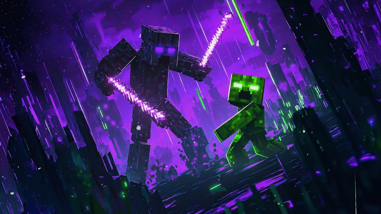 M I N E C R A F T　B A T T L E - Darksynth, Synthwave, VHS Horrorsynth Mix