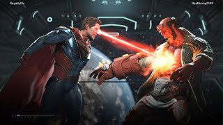 Injustice 2 Super man vs Hell boy