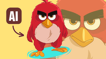 Angry bird speed art drawing: Adobe illustration.