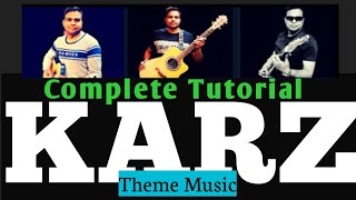 Karz Theme Guitar TABS Lesson with on screen Tabs I Ik Hasina Thi I