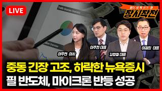 [7월21일 #장시작전]  미,이란 충돌 격화, 빅테크 실적 경계감으로 하락한 뉴욕증시 '유가, 미국채금리 상승,' / 필반도체 0.60, 마이크론 2% 상승