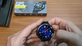 Smartwatch K37 (GPS)  unboxing and quick menu view screenshot 5