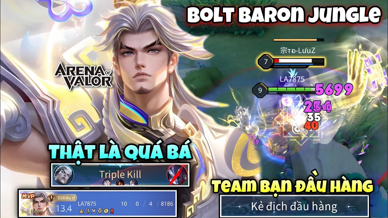 Bolt Baron Đi Rừng Thật Sự quá Bá Khi Đầu Game Cân Team Địch Quá Dễ Làm Team Địch 8 Phút Đầu Hàng