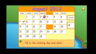 Starfall Calendar For August 20162